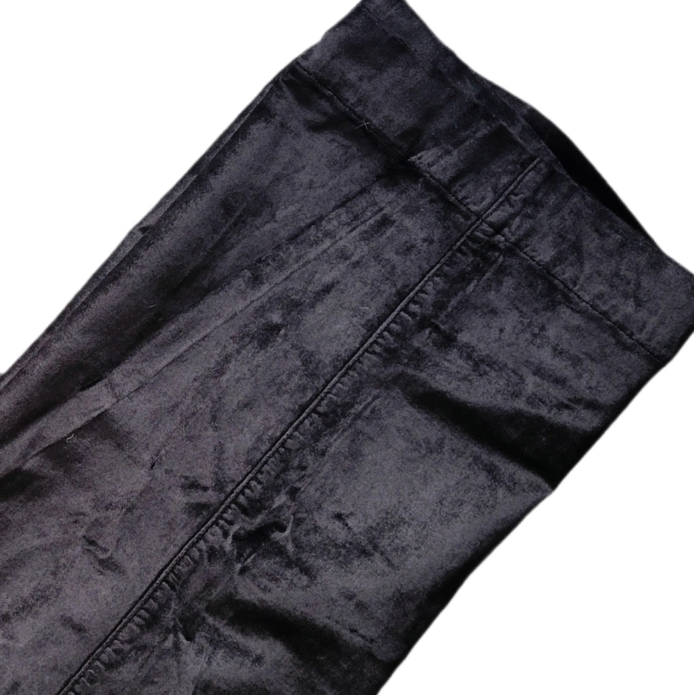 Paige // Women's Nellie Velvet Cropped Wide Leg Jeans // S28 / Black - Picture 2 of 7